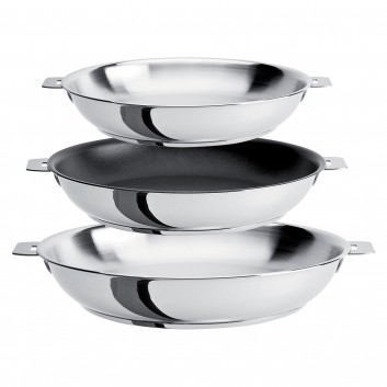 Cristel Mutine 3-Piece Frying Pan Set 20 24 28cm