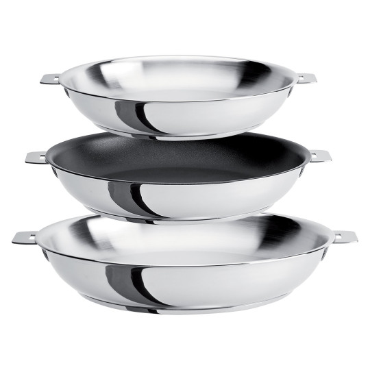 Cristel Mutine 3-Piece Frying Pan Set 20 24 28cm