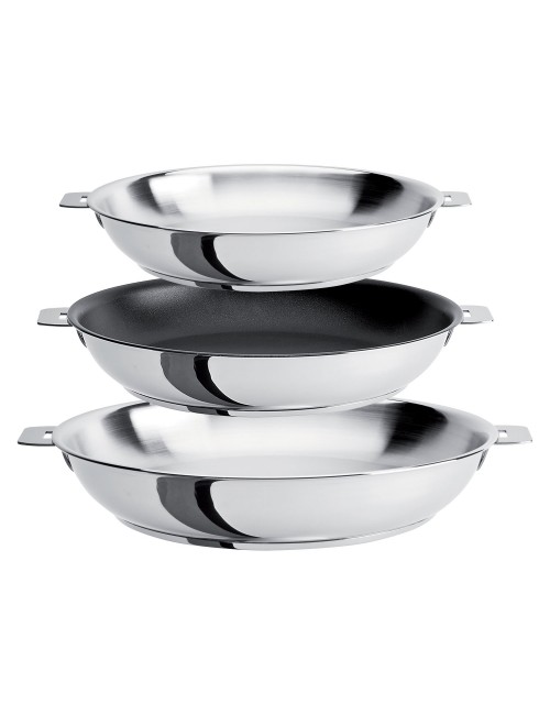 Cristel Mutine 3-Piece Frying Pan Set 20 24 28cm