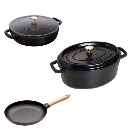 Staub Cast Iron 3 pieces Set