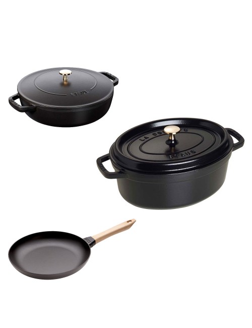 Staub Cast Iron 3 pieces Set