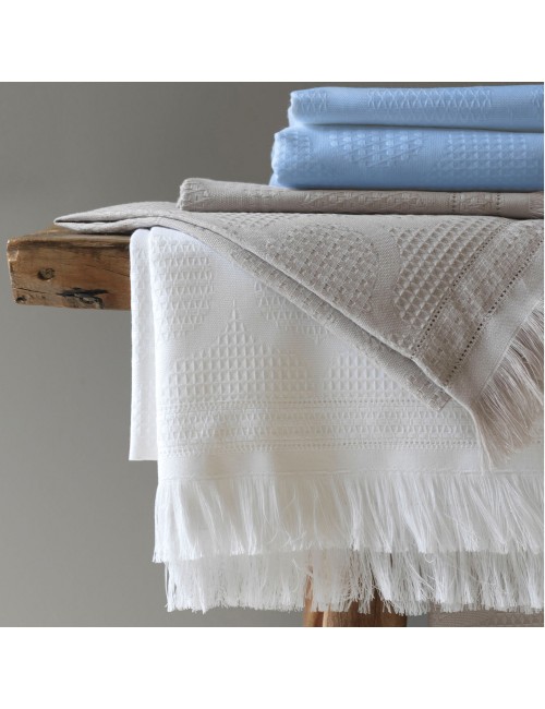 Le Jacquard français Hera bath towel White 90x150cm