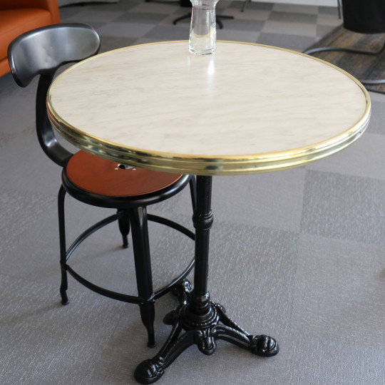 Bistro table with round laminate top - 30 colors 2 sizes 2 finishes