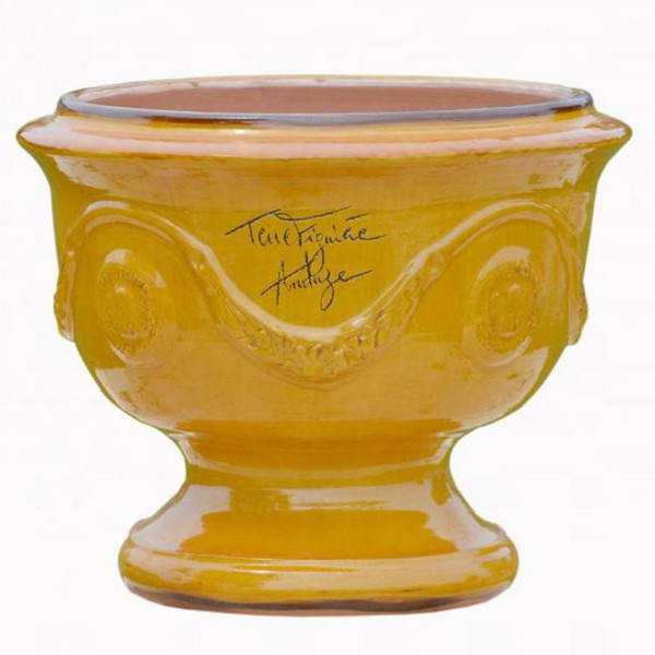 Anduze Cup Planter yellow mustard Terre Figuiere