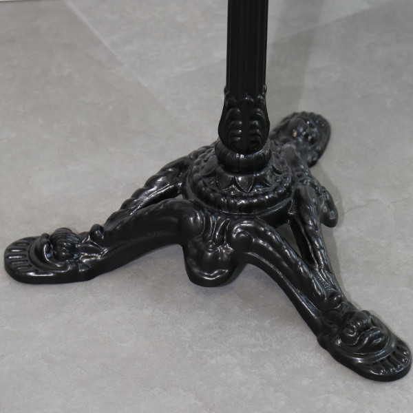 Black cast aluminum tilting bistro leg - 2 sizes