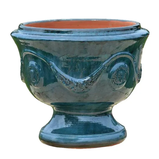 Anduze Cup Planter Blue Terre Figuiere