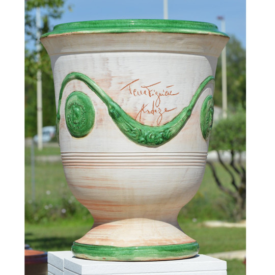 Green Cerused Planter Terre Figuiere - 5 sizes