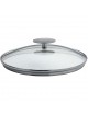 Set of 3 Cristel Platine Glass Lids 16-18-20cm