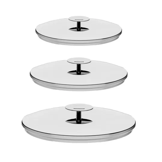 Cristel Graphite Set of 3 lids