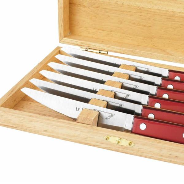 Au Nain stainless steel 6 steak knives - 4 colors
