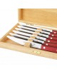 Au Nain stainless steel 6 steak knives - 4 colors