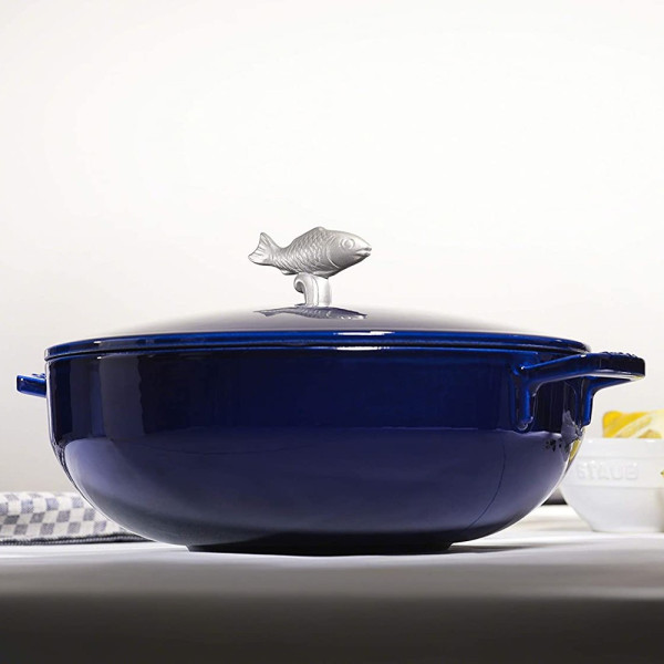 Staub Fish Cocotte - Blue 28 cm