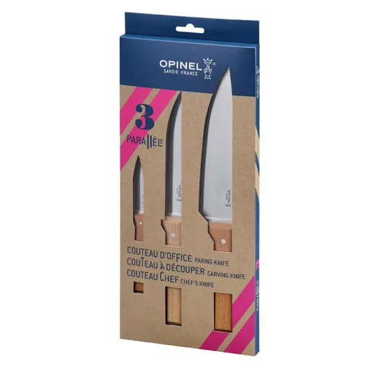 Opinel Box of 3 Parallel Trio knives