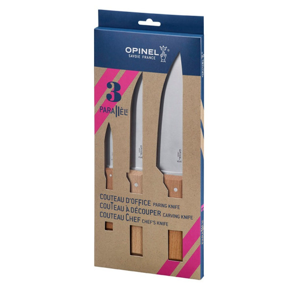 Opinel Box of 3 Parallel Trio knives