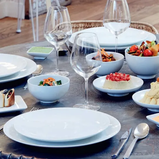 6 DEGRENNE White Modulo Plates - 2 sizes