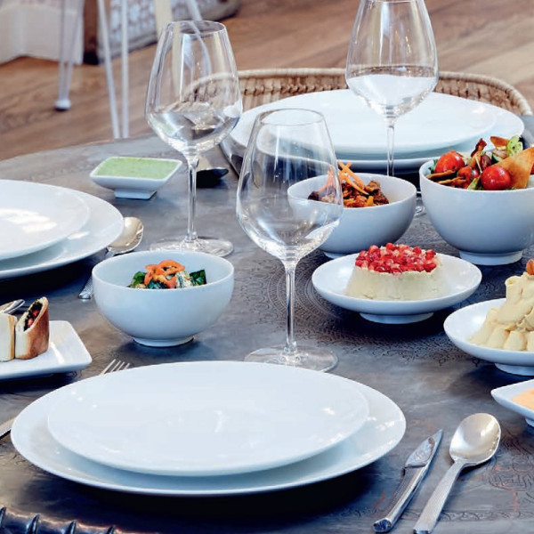 6 DEGRENNE White Modulo Plates - 2 sizes