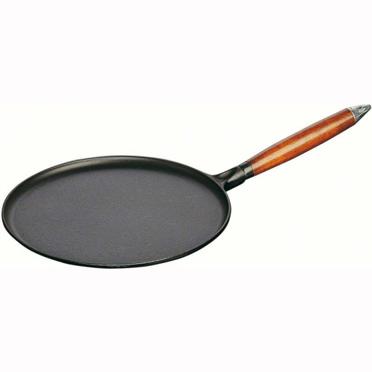 Staub cast iron crepe pan wooden handle