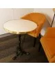 Bistro table with enameled top – 3 sizes, 9 colors
