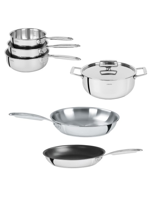 CRISTEL Castel Pro 7-Piece Stainless Steel Cookware Set