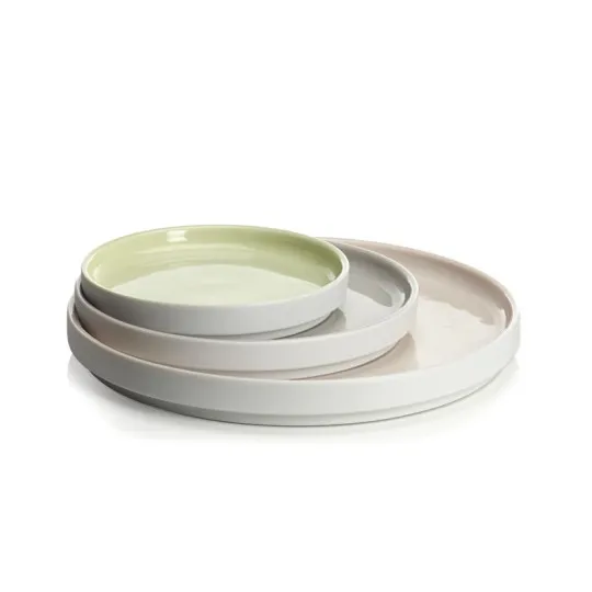 DEGRENNE 4 Plates La Vaisselle de l'ECONOME - 4 colors 3 sizes