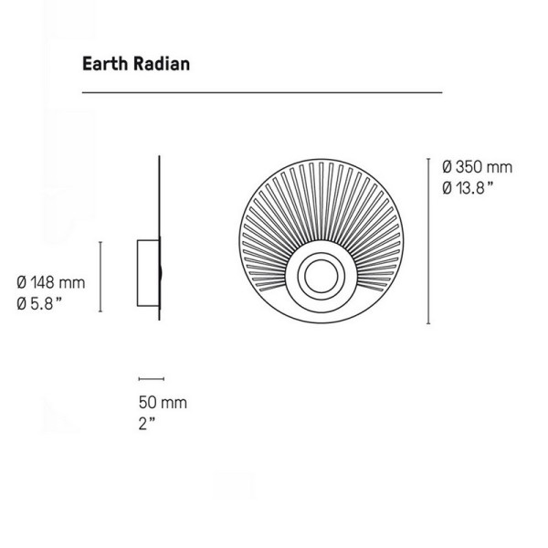 CVL Earth Radian Wall Lamp  - 4 colors