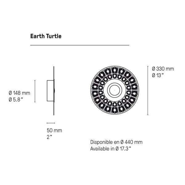 CVL Earth Turtle Wall Lamp - 2 sizes 4 colors