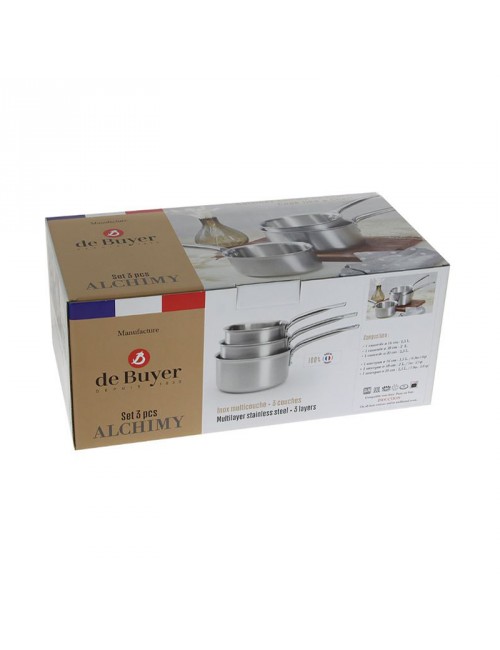 DE BUYER Alchimy 3-Piece Saucepan Set