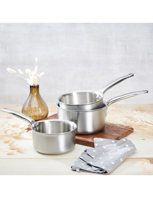 DE BUYER Alchimy 3-Piece Saucepan Set