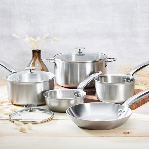 De Buyer Alchimy set 8-piece Frying Pan Saute Pan Saucepan and Stewpot