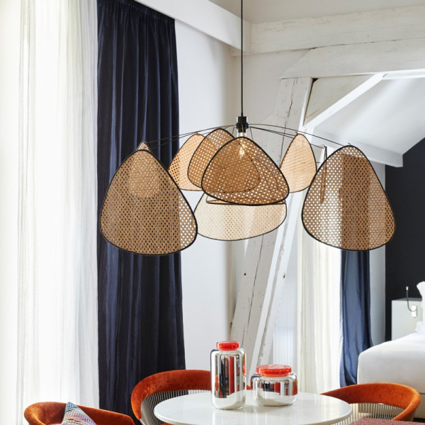 Market Set Hanging Lamp Screen XL Cane