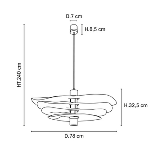 Market Set Hanging lamp Rivage 2l L