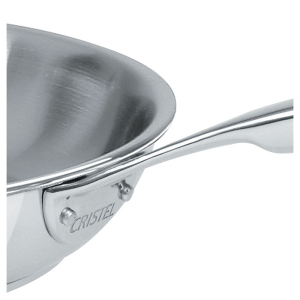 CRISTEL Castel Pro Cookware Set: 2 Stainless Steel Frying Pans, 20cm and 24cm