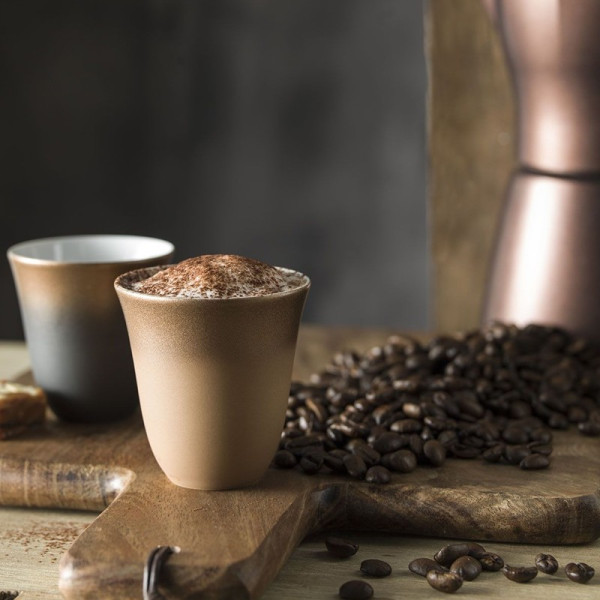 Set of 4 mocha cups Illusions DEGRENNE - 2 colors