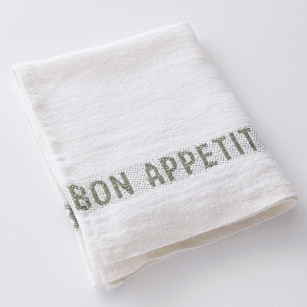 6 Napkins Bon Appétit Charvet 100% Linen