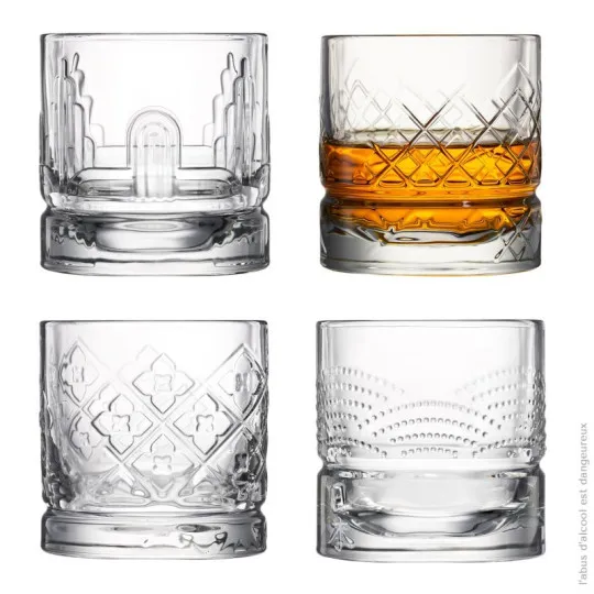 La Rochère 4 Whisky Glasses Set Dandy