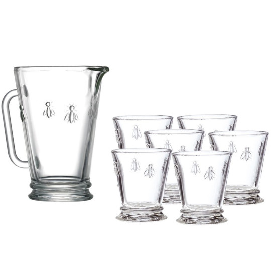 La Rochère Pitcher and 6 glasses Abeille