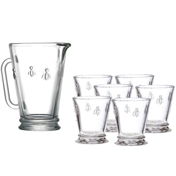 La Rochère Pitcher and 6 glasses Abeille