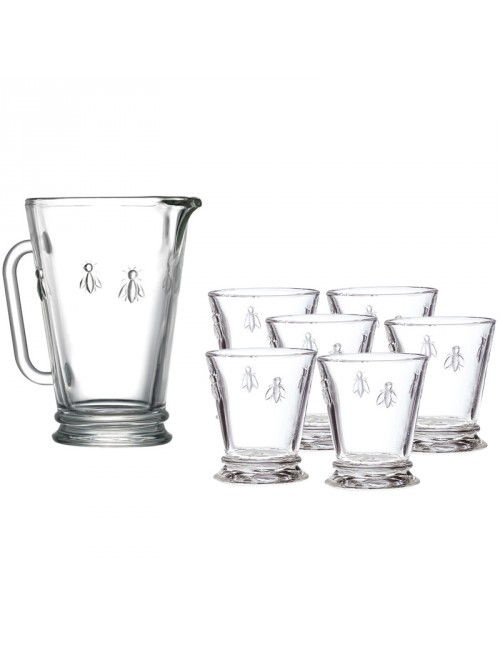 La Rochère Pitcher and 6 glasses Abeille
