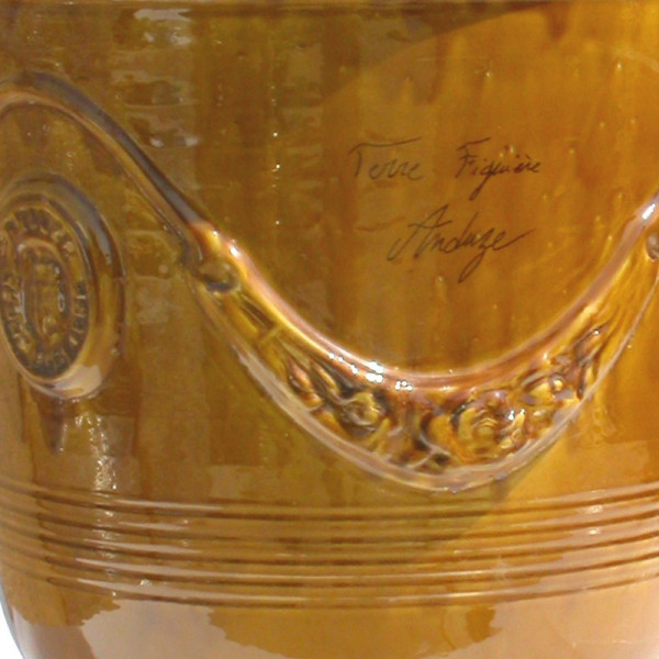 Terre Figuière Anduze vase enamelled honey  - 4 sizes