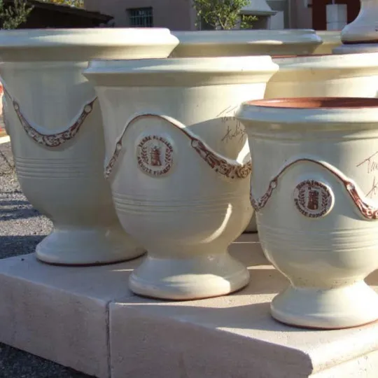 Terre Figuière Anduze vase enamelled ivory - 4 sizes