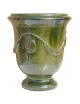 Terre Figuière Anduze vase enamelled green  - 4 sizes