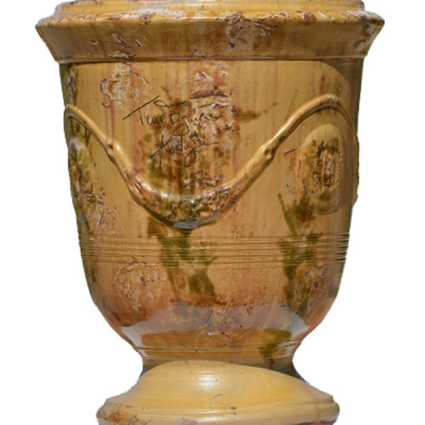 Terre Figuière Aged enameled Anduze vase Antique - 4 sizes