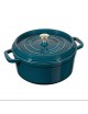 Staub Blue La Mer round cast iron cocotte - 4 diameters