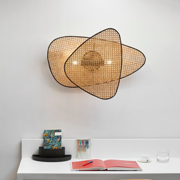 Market Set Wall Lamp Screen 2l Cane - 2 colors