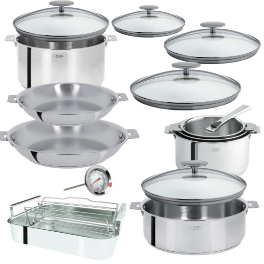 Cristel Casteline 12 pieces Cooking Set stainless steel