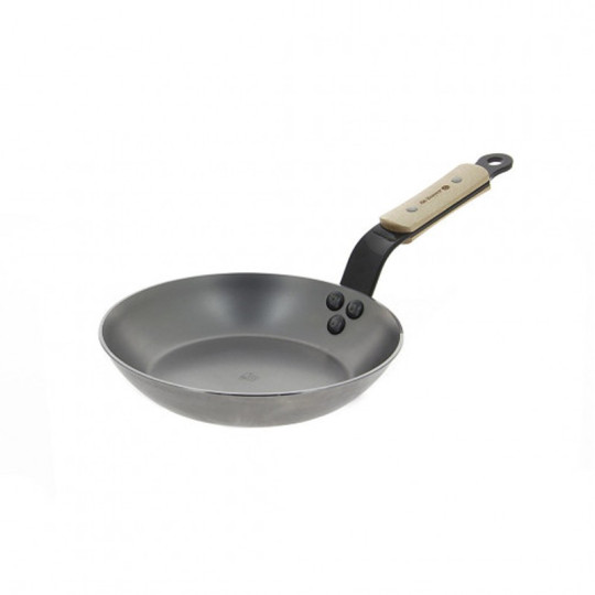 De Buyer Minéral B wood steel pan - 5 sizes