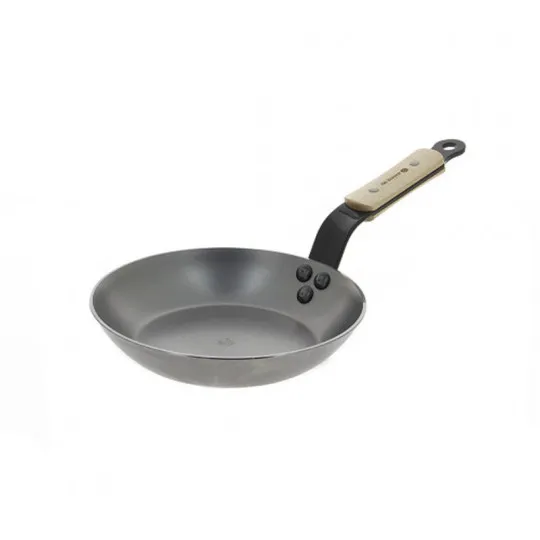 De Buyer Minéral B wood steel pan - 5 sizes