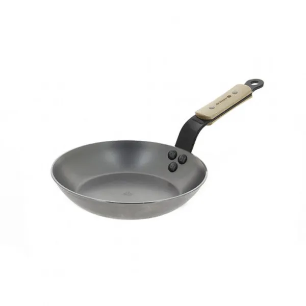 De Buyer Minéral B wood steel pan - 5 sizes