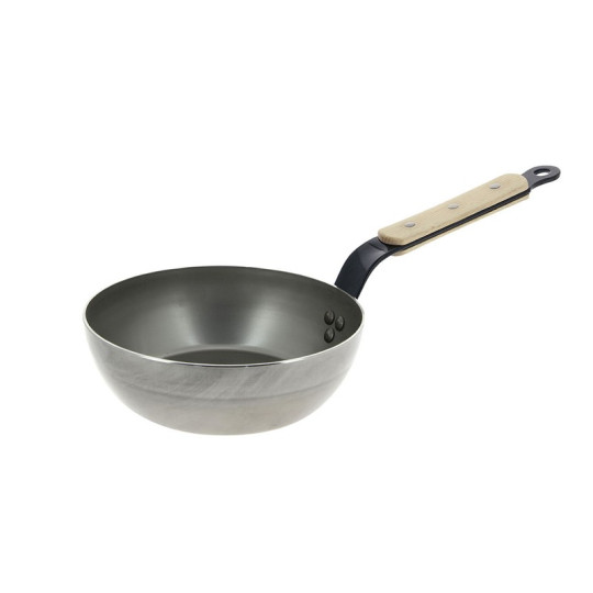 De Buyer Mineral B peasant frying pan wood 24cm