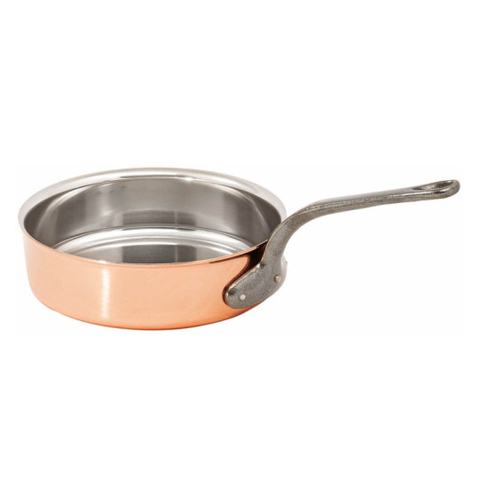 Matfer 2,5mm Cylindrical Copper Saute Pan - 4 sizes